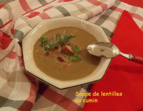 Soupe de lentilles au cumin