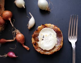 Petites tatins aux échalotes et oignons, avec ou sans chèvre