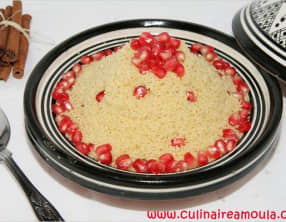 Couscous aux grenades, amandes et miel