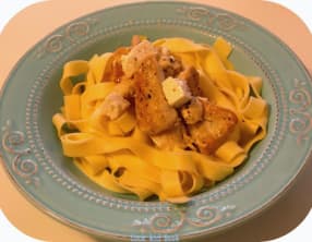 Papardelles au poulet et à la féta