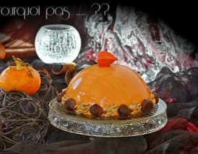 Bombe d'automne châtaignes, potimarron, pommes et noix