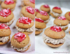 Whoopies "cranberries framboises" pour Octobre Rose