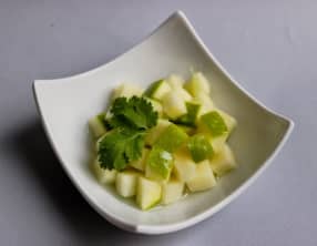 Granny Smith au Sirop de Citron vert et Coriandre