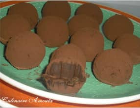 Truffes au chocolat et orange confite