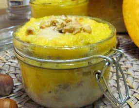 Parmentier de boeuf, potiron et noisettes