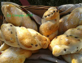 Tresses briochées au sucre ou pépites de chocolat