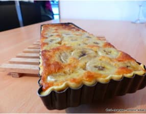 Tarte banane et confiture de mûres