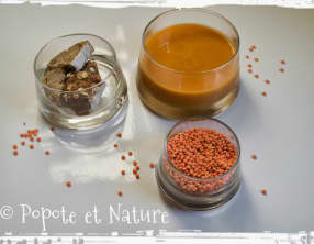 Soupe de lentilles corail à la poire et aux épices