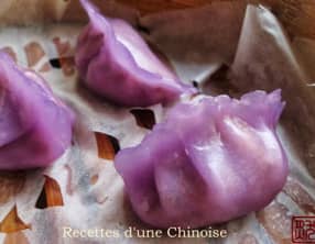 Raviolis vapeur violets végétariens