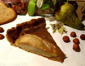 Tarte rustique à la crème de marron et aux poires