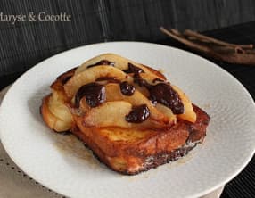 Brioche perdue aux Poires et au Chocolat