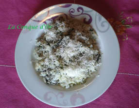 Risotto aux épinards et parmesan