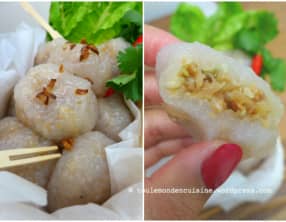 Boules de tapioca farcies thaïlandaises sakhoo niat say