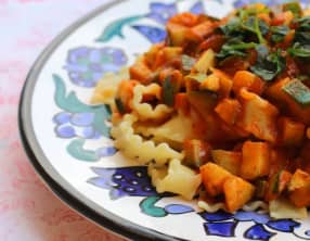 Mafaldine aux courgette à l'orientale