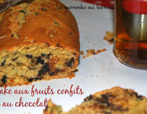 Cake aux fruits confits et au chocolat
