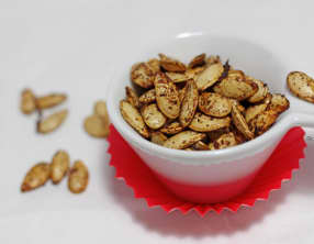 Graines de courges grillées au garam massala