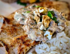 Poulet sauce aux girolles