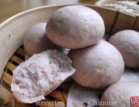Pain chinois vapeur à la patate violette