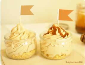 Cheesecake au café et caramel beurre salé