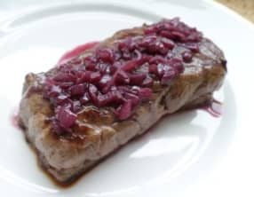 Pavé de bœuf sauce échalote