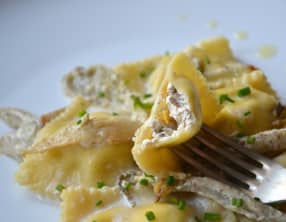 Raviolis aux cèpes et à la ricotta