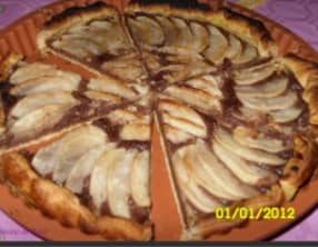 Tarte fine pomme-chocolat