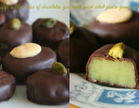 Chocolats à la pâte d’amande