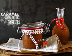 Caramel au beurre salé aux noisettes bio comme une pâte à tartiner