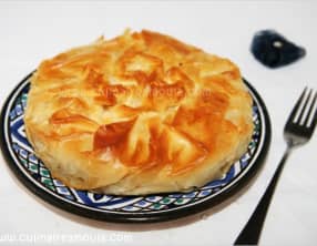 Pastilla au pâté de foie de canard, champignons et pommes