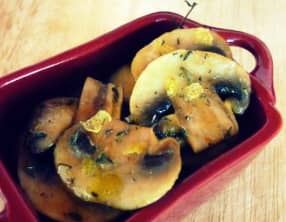 Champignons de Paris sautés au Citron et au Thym