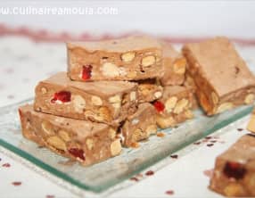Nougat tendre aux deux chocolats