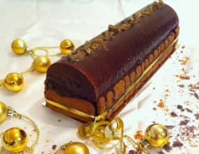 Bûche chocolat noir spéculoos
