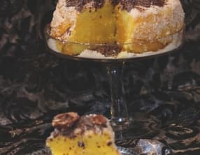 Gâteau coco à l'orange curd et rochers chocolat