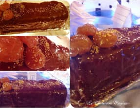 Bûche de Noël mousse de marrons, mousse caramel beurre salé