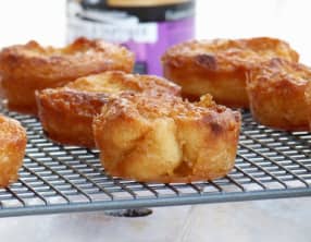 Kouignettes au caramel au beurre salé, rhum raisin