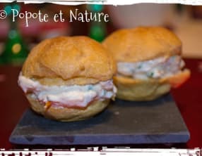 Petits choux apéro à la ricotta, à la ciboulette et aux tomates séchées