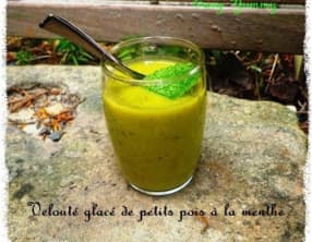 Velouté glacé de petits pois à la menthe