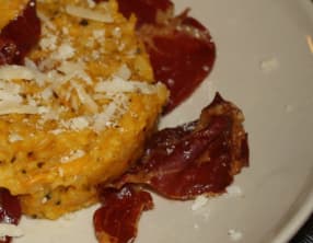 Risotto au potiron, sauge, coppa grillé