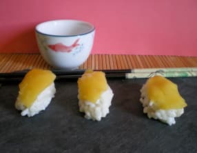 Sushis crémeux mangue coco