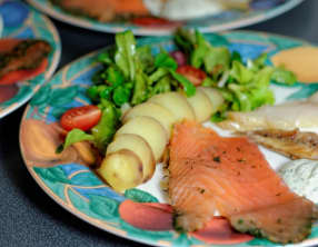 Assiette Nordique, saumon, lieu jaune