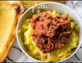 Courge spaghetti à la bolognaise