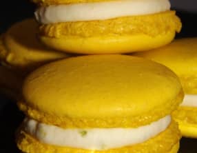 Macarons ganache montée aux deux citrons