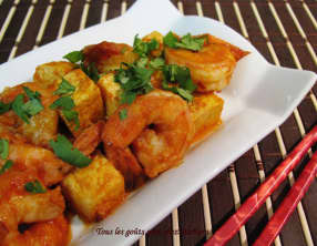 Tofu et crevettes à la vietnamienne
