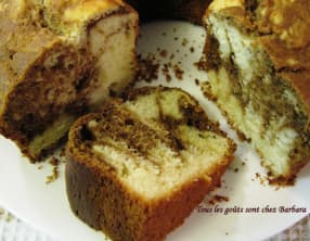 Gâteau marbré à la ricotta et au café