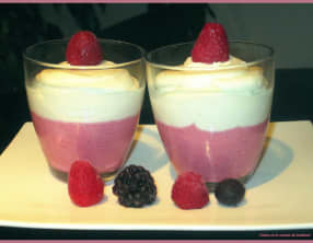 Mousse fruits rouges et chocolat blanc
