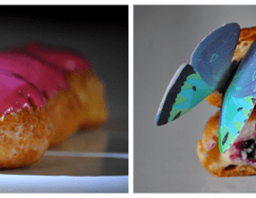 Choux à la violette et au cassis