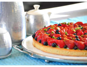 Tarte fraise pistache