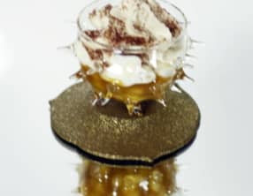 Chantilly de topinambours à la vanille - Pomme au caramel beurre salé