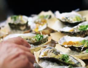 Huîtres au confit d'agrumes et Glen Moray