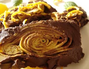 Lingot de crêpes en ganache chocolat